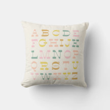 Vintag Alphabet in Pastel Colors Boho Kinderzimmer