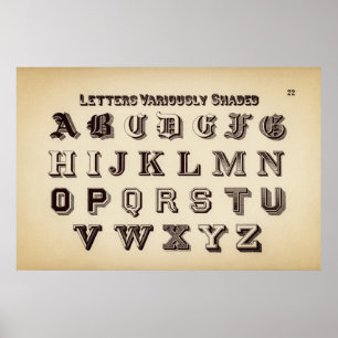 Vintag Alphabet Poster