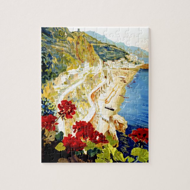 Vintag Amalfi Italien Europa Reisen (Vertikal)