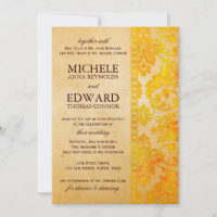 Vintag Amber Damask Lace Wedding