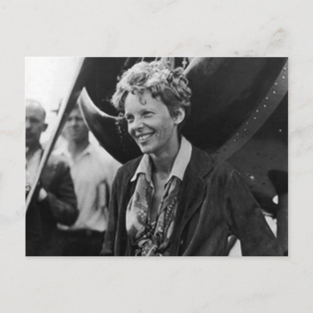 Vintag Amelia Earhart Foto Portrait Postkarte (Vorderseite)