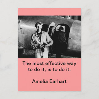 Vintag Amelia Earhart Foto Postkarte