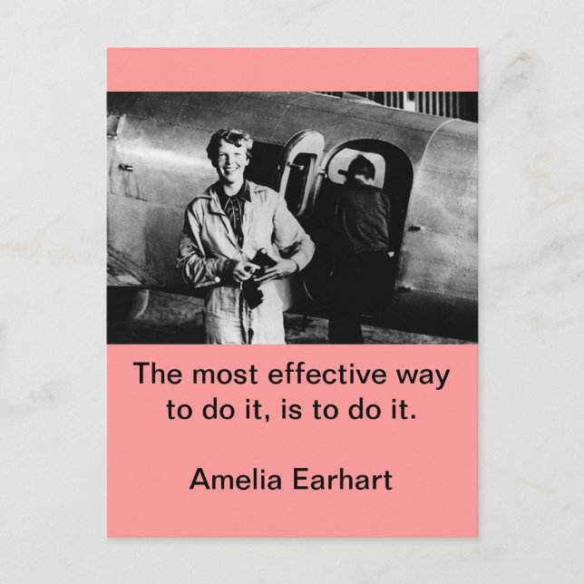 Vintag Amelia Earhart Foto Postkarte (Vorderseite)