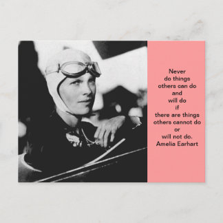Vintag Amelia Earhart Foto Postkarte