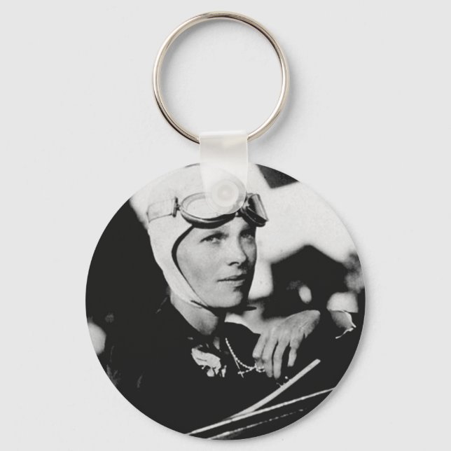 Vintag Amelia Earhart Foto Schlüsselanhänger (Vorderseite)