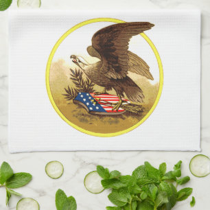 Vintag American Bald Eagle Küchentuch