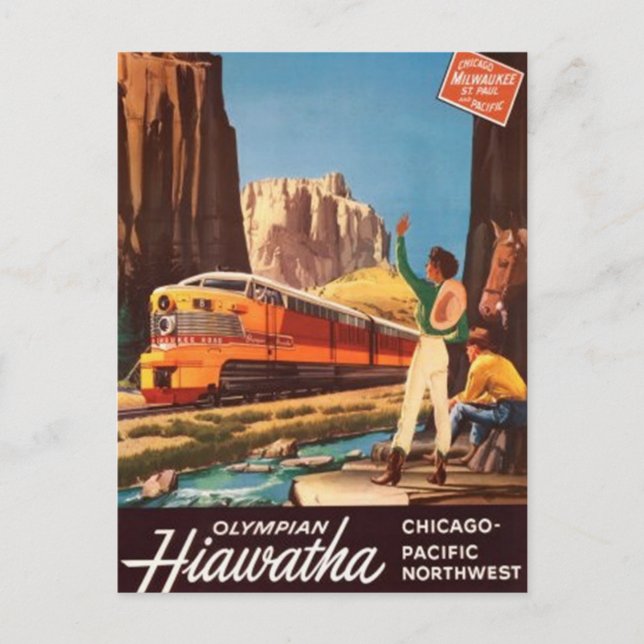 Vintag American Railway, USA - Postkarte (Vorderseite)