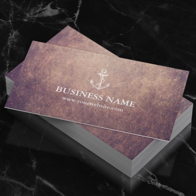 Vintag Anchor Grunge Nautical Visitenkarte (Von Creator hochgeladen)