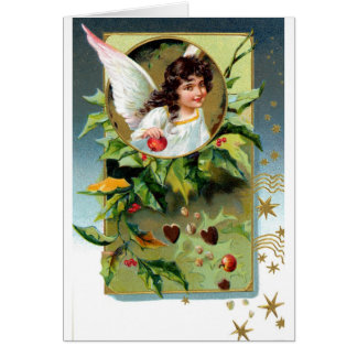 Vintag Angel Christmas Card Bible Scripting Verse