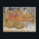 Vintag Annie French "Christmas Caroling" Postkarte<br><div class="desc">Die Postkarte ist weich und romantisch und feiert die Schönheit der Saison. Diese Vintage Illustration stammt von Annie French und die Überschrift lautet: "Ich wünsche dir frohe Weihnachten und ein glückliches neues Jahr."</div>