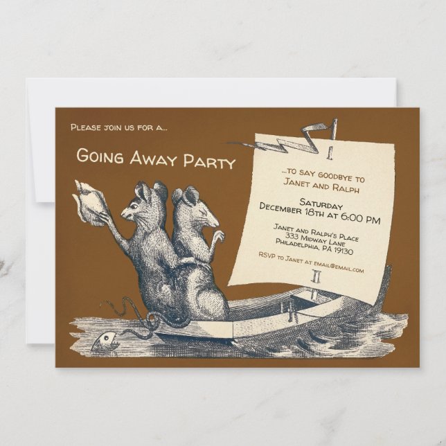 Vintag anpassbare Party Einladung (Vorderseite)