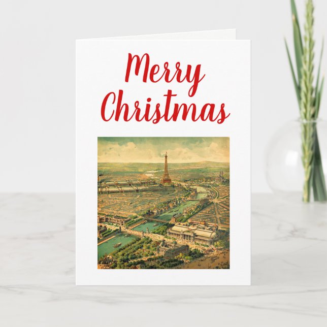 Vintag antike Paris Weihnachten Weihnachten Weihna (Vorderseite)