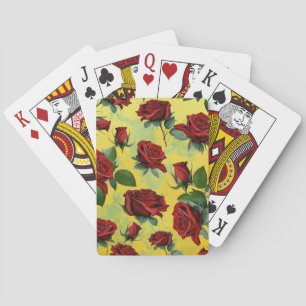 Vintag antike romantische Rote Rosen Liebe Spielkarten