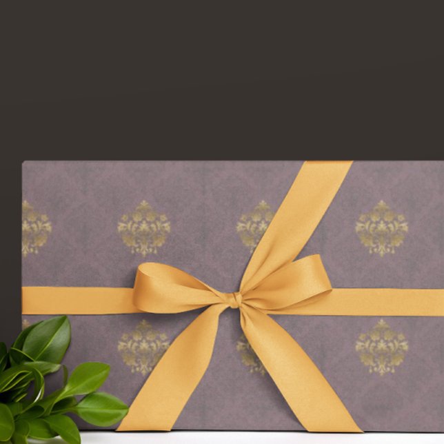 Vintag antike Smoky Mauve Medallion Geschenkpapier (Classic elegance!)