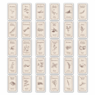 Vintag apothecary Spice Labels