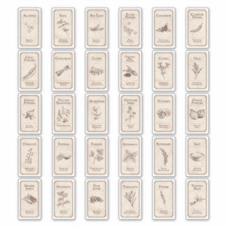 Vintag apothecary Spice Labels