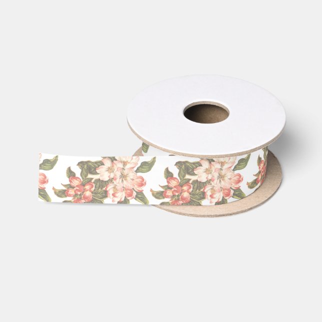 Vintag Apple Blossom Satinband (Spule)