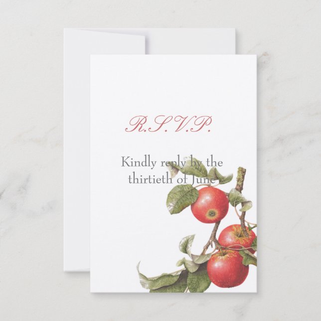 Vintag Apple Blossom UAWG RSVP Karte (Vorderseite)