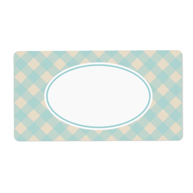 Vintag Aqua Gingham Labels (Vorne)