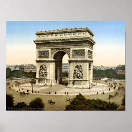 Vintag Arc de Triomphe 1900 print, Paris Frankreic Poster