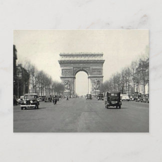 Vintag Arc de Triomphe Frankreich Postkarte