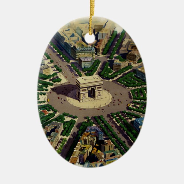 Vintag Arc de Triomphe Paris Keramikornament (Vorne)