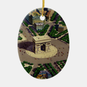 Vintag Arc de Triomphe Paris Ornament