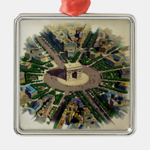 Vintag Arc de Triomphe Paris Silbernes Ornament