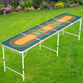 Vintag Arch Green Loop mit Familienname Beer Pong Tisch