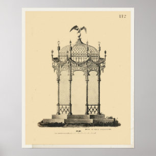 Vintag Architecture Gazebo-Pläne Poster