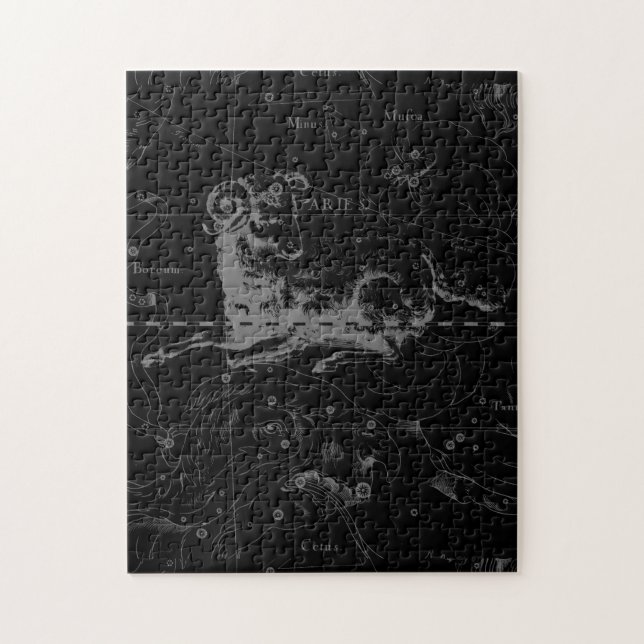 Vintag Aries Unterzeichner-Konstellation Hevelius  (Vertikal)