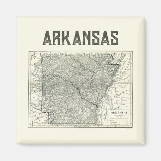 Vintag Arkansas Map Pillow Magnet