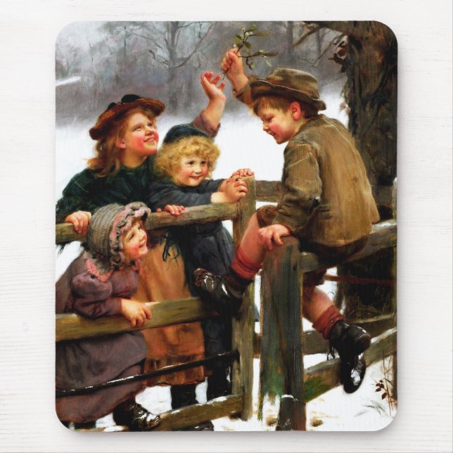 Vintag Art Christmas-Geschenk Mousepad (Vorne)
