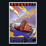 Vintag Art Deco 1936 Ungarisches Poster des Großen<br><div class="desc">Reproduktion eines Vintagen Art-Déco-Posters,  das den Großen Preis von Ungarn 1936 in Budapest fördert. Dieser Art-Deko-Druck wurde digital erneuert,  um die Originalfarben noch besser herauszubringen und so viele Unvollkommenheiten wie möglich zu beheben.</div>