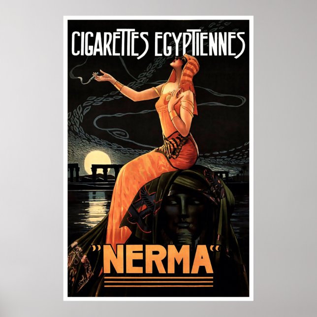 Vintag Art Deco Ägyptische Werbung Poster (Vorne)