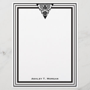 Vintag Art Deco Black WhFrame #1 Personalisiert