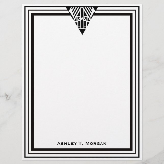 Vintag Art Deco Black WhFrame #1 Personalisiert (Vorderseite)