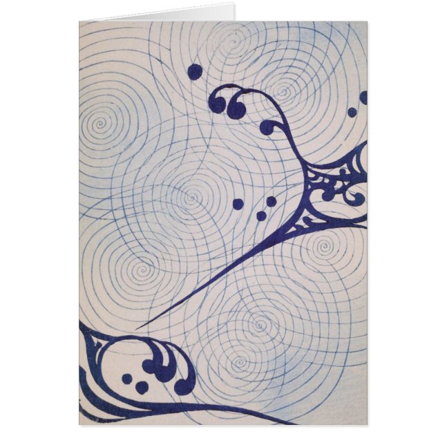 Vintag Art Deco Blue Waves (Vorne)