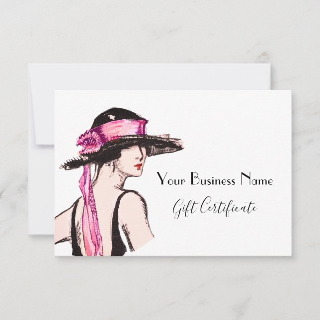 Vintag Art Deco Fashion Geschenkzertifikat (Vorderseite)