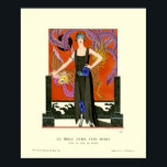 Vintag Art Deco Fashion Girl von George Barbier Poster<br><div class="desc">Dies ist ein digital erweiterter Druck eines Vintagen 1921 George Barbier Art Deco oder Art Nouveau Modeschilds mit dem Titel La Belle Dame sans Merci (The Beautiful Lady Without Mercy). Sie können die Hintergrundfarbe anpassen.</div>