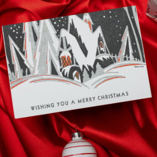 Vintag Art Deco Feiertagskarte