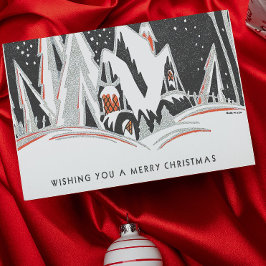 Vintag Art Deco Feiertagskarte