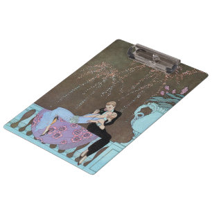 Vintag Art Deco Fireworks Le Feu, George Barbier Klemmbrett