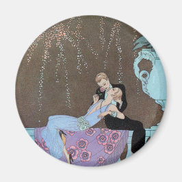 Vintag Art Deco Fireworks Le Feu, George Barbier Magnet