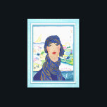 Vintag Art Deco Frau Athlete Leinwanddruck<br><div class="desc">Der charmante und stilvolle Flapper aus der Jazzzeit mit Vintagem Retro-modischer Kleidung aus den 20er oder 30er Jahren. Im Hintergrund sehen Sie die vielen sportlichen Leistungen dieser talentierten Frau: Schwimmen, Tauchen, Angeln, Tennis, Segeln, Rennautofahren, Bergsteigen und Wandern, Golf. Art Deco Sport Nostalgie für Frauen aus dem Wall Art Shoppe.</div>