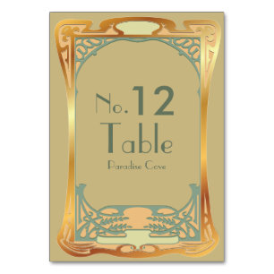 Vintag Art Deco Gatsby Inspiriert Zahlen Tischnummer