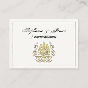 Vintag Art Deco Gold Plume Arabesque Visitenkarte