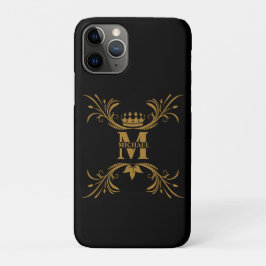 Vintag Art Deco Golden Name Monogram Case-Mate iPhone Hülle