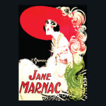Vintag Art Deco ~ Jane Marnac Poster<br><div class="desc">Charles Gesmars Art Deko Illustration der Opernsängerin Jane Marnac, c. 1920, ist eine echte Hommage an Miss Marnac Schönheit und Anmut. Der große rote Hut mit rot, weiß und grün ist atemberaubend, ebenso wie ihr Kleid mit weißem Fell. Ein großartiges Geschenk für den Sammler und Liebhaber Vintager Kunst Deko und...</div>