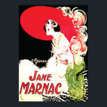 Vintag Art Deco ~ Jane Marnac Poster<br><div class="desc">Charles Gesmars Art Deko Illustration der Opernsängerin Jane Marnac, c. 1920, ist eine echte Hommage an Miss Marnac Schönheit und Anmut. Der große rote Hut mit rot, weiß und grün ist atemberaubend, ebenso wie ihr Kleid mit weißem Fell. Ein großartiges Geschenk für den Sammler und Liebhaber Vintager Kunst Deko und...</div>